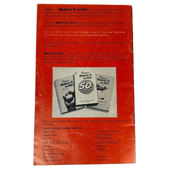 VTG 1970 Original "RIPLEY'S BELIEVE IT OR NOT! Museum" Soft Cover Book Booklet - Picture 6 of 12